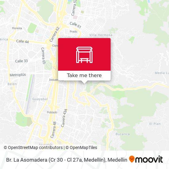 Br. La Asomadera (Cr 30 - Cl 27a, Medellín) map
