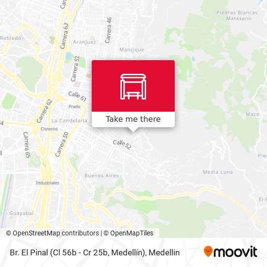 Br. El Pinal (Cl 56b - Cr 25b, Medellín) map