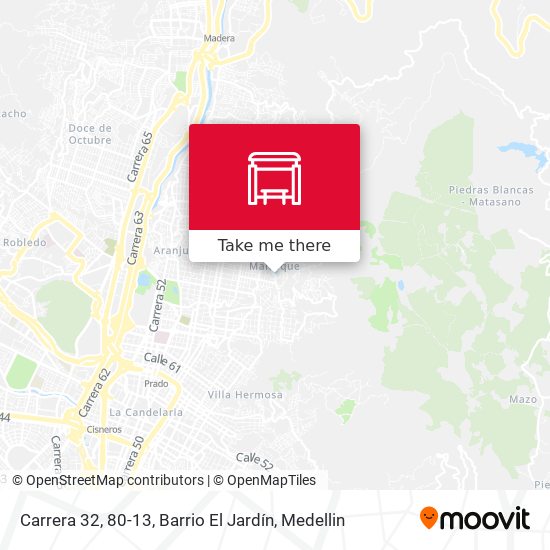 Mapa de Carrera 32, 80-13, Barrio El Jardín