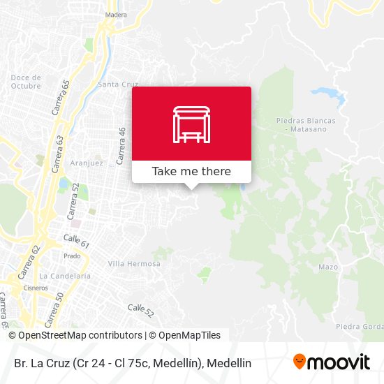 Mapa de Br. La Cruz (Cr 24 - Cl 75c, Medellín)