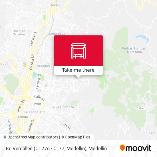 Br. Versalles (Cr 27c - Cl 77, Medellín) map
