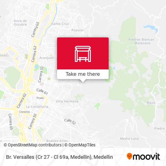 Mapa de Br. Versalles (Cr 27 - Cl 69a, Medellín)