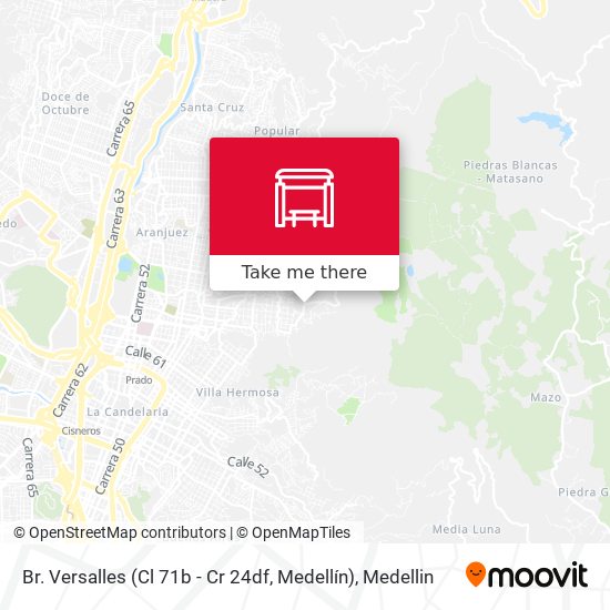 Br. Versalles (Cl 71b - Cr 24df, Medellín) map