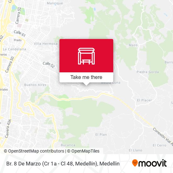 Br. 8 De Marzo (Cr 1a - Cl 48, Medellín) map