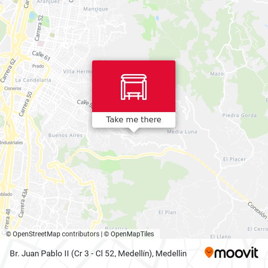 Br. Juan Pablo II (Cr 3 - Cl 52, Medellín) map