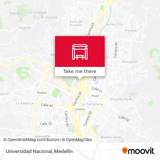 Universidad Nacional map