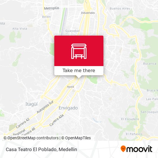 Mapa de Casa Teatro El Poblado