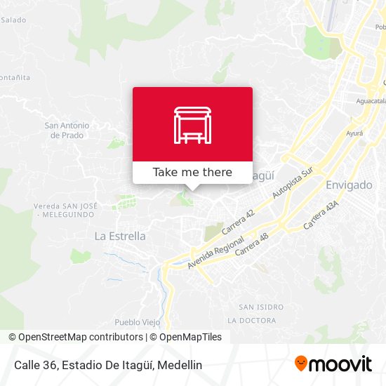 Calle 36, Estadio De Itagüí map