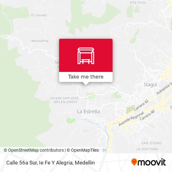 Calle 56a Sur, Ie Fe Y Alegria map