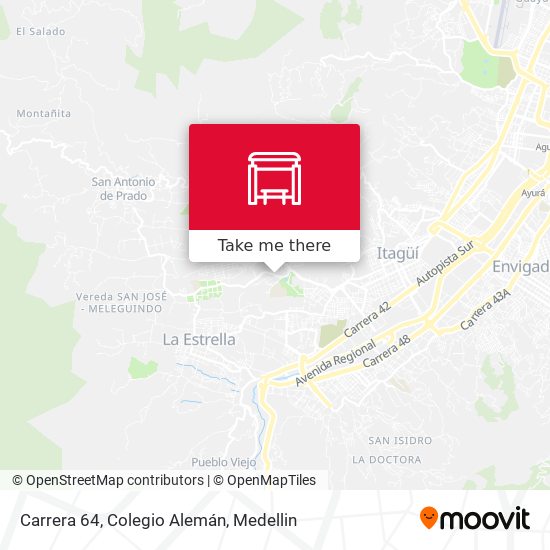 Mapa de Carrera 64, Colegio Alemán