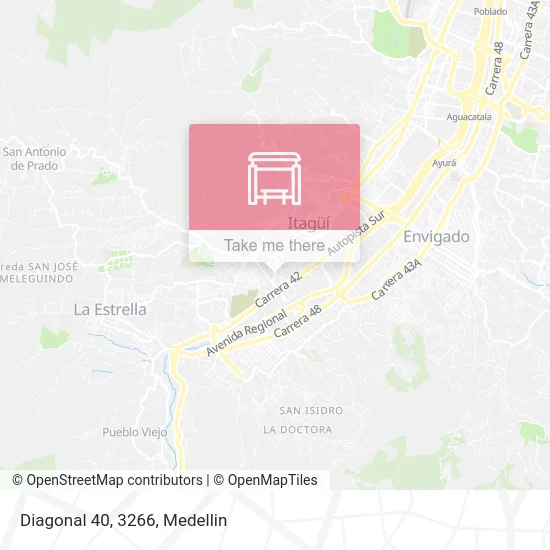 Diagonal 40, 3266 map