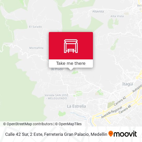 Calle 42 Sur, 2 Este, Ferretería Gran Palacio map