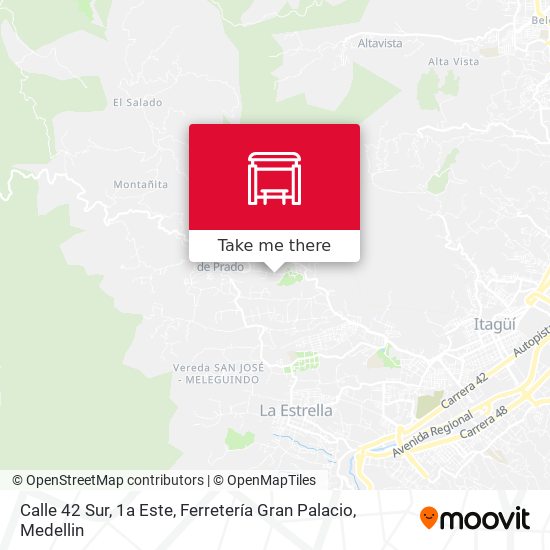 Mapa de Calle 42 Sur, 1a Este, Ferretería Gran Palacio