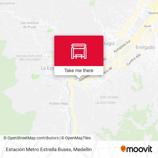 Mapa de Estación Metro Estrella Buses