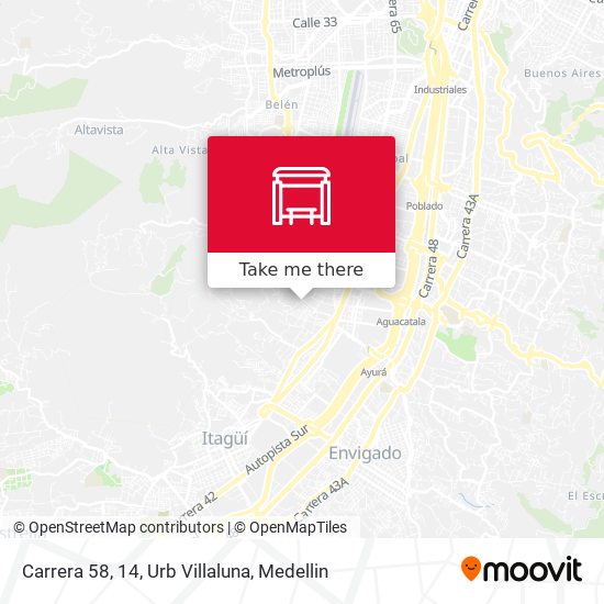 Carrera 58, 14, Urb Villaluna map