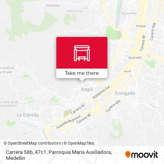 Mapa de Carrera 58b, 47c1, Parroquia María Auxiliadora