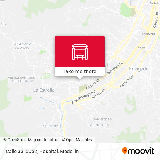 Calle 33, 50b2, Hospital map