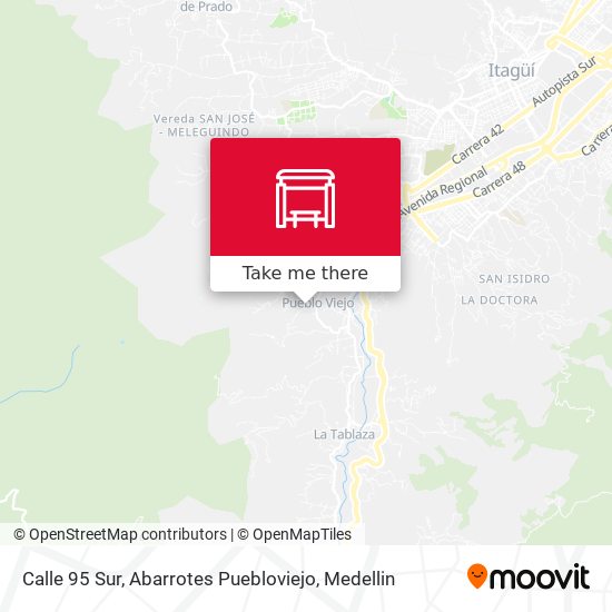 Calle 95 Sur, Abarrotes Puebloviejo map