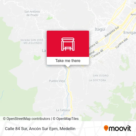 Calle 84 Sur, Ancón Sur Epm map