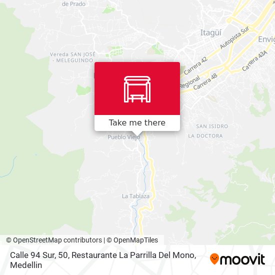 Calle 94 Sur, 50, Restaurante La Parrilla Del Mono map