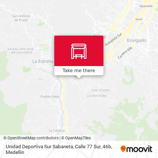 Unidad Deportiva Sur Sabaneta, Calle 77 Sur, 46b map