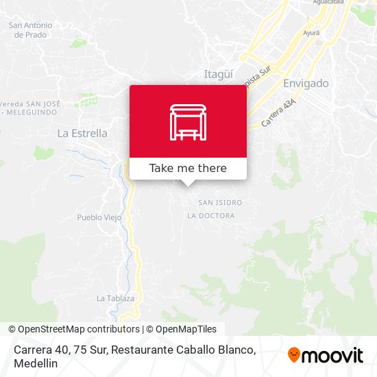 Mapa de Carrera 40, 75 Sur, Restaurante Caballo Blanco