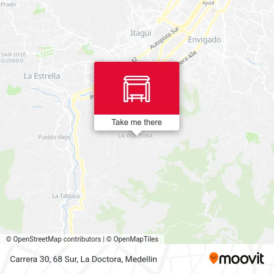 Carrera 30, 68 Sur, La Doctora map