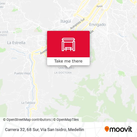 Mapa de Carrera 32, 68 Sur, Vía San Isidro