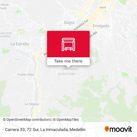 Mapa de Carrera 33, 72 Sur, La Inmaculada