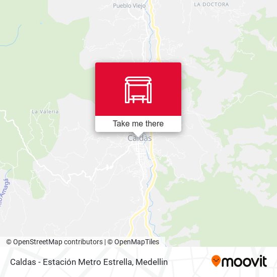 Caldas - Estación Metro Estrella map