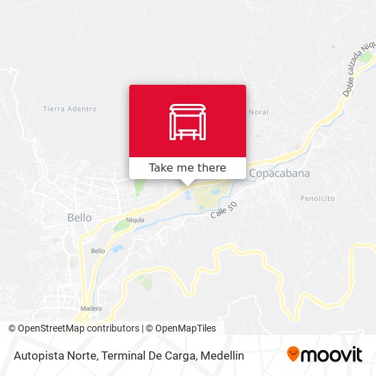 Mapa de Autopista Norte, Terminal De Carga