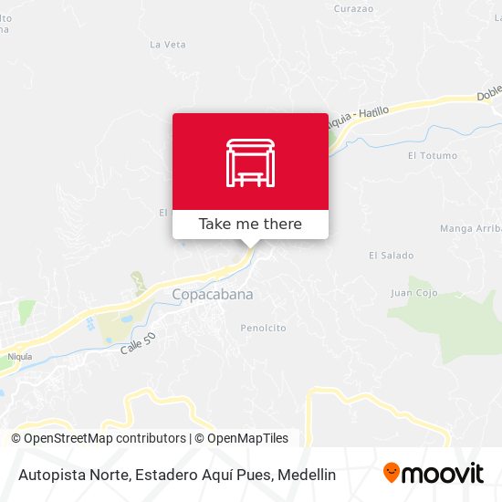 Autopista Norte, Estadero Aquí Pues map