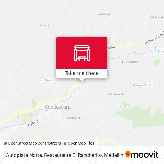 Autopista Norte, Restaurante El Rancherito map