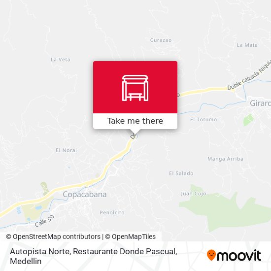 Autopista Norte, Restaurante Donde Pascual map
