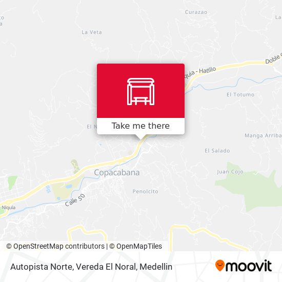 Autopista Norte, Vereda El Noral map