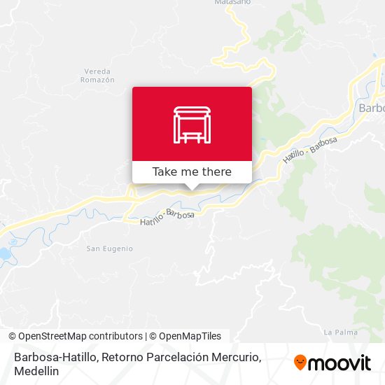 Mapa de Barbosa-Hatillo, Retorno Parcelación Mercurio