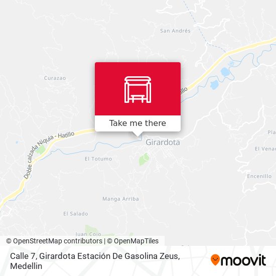 Mapa de Calle 7, Girardota Estación De Gasolina Zeus