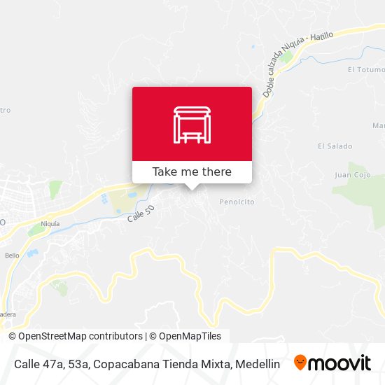 Calle 47a, 53a, Copacabana Tienda Mixta map