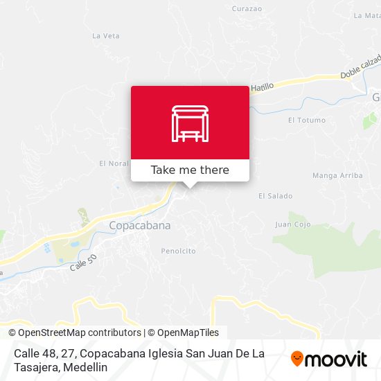 Calle 48, 27, Copacabana Iglesia San Juan De La Tasajera map