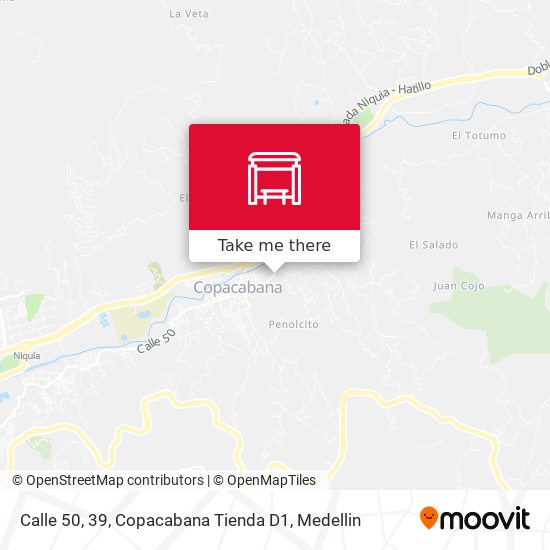 Mapa de Calle 50, 39, Copacabana Tienda D1