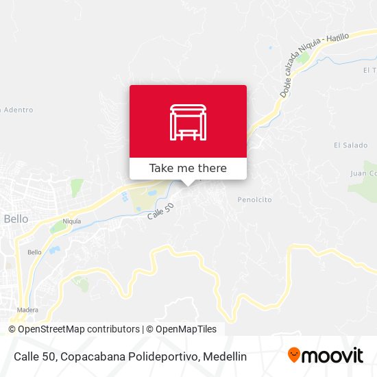 Mapa de Calle 50, Copacabana Polideportivo