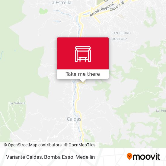 Variante Caldas, Bomba Esso map