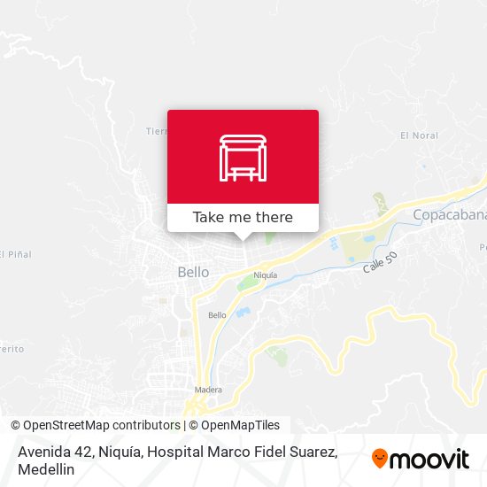 Mapa de Avenida 42, Niquía, Hospital Marco Fidel Suarez