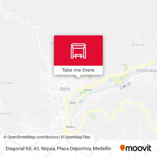 Diagonal 60, 43, Niquía, Placa Deportiva map