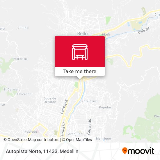 Mapa de Autopista Norte, 11433