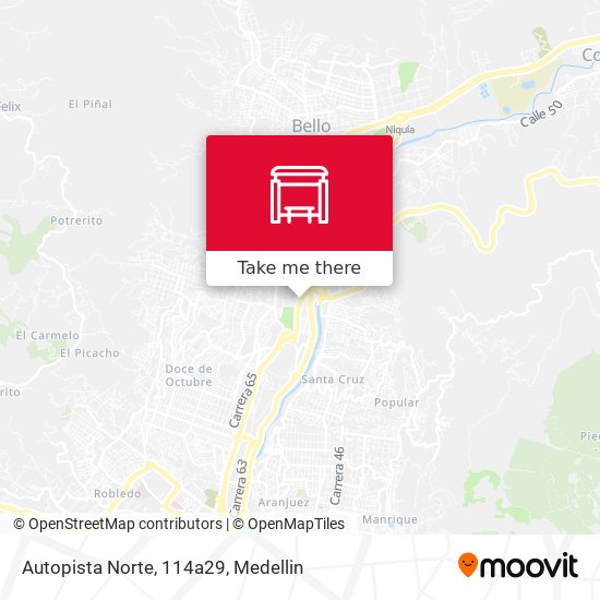 Autopista Norte, 114a29 map