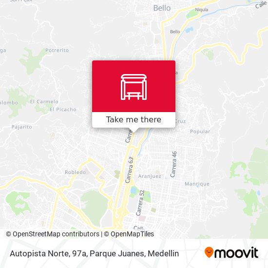 Autopista Norte, 97a, Parque Juanes map