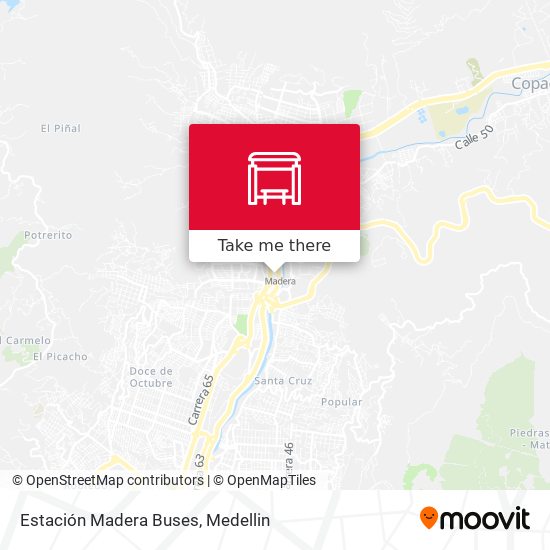 Mapa de Estación Madera Buses