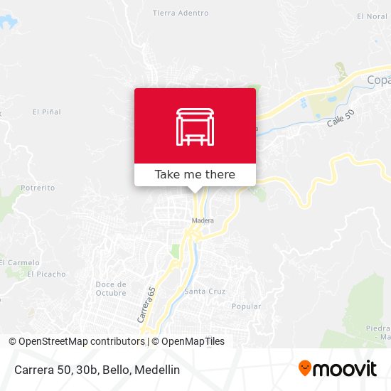 Mapa de Carrera 50, 30b, Bello