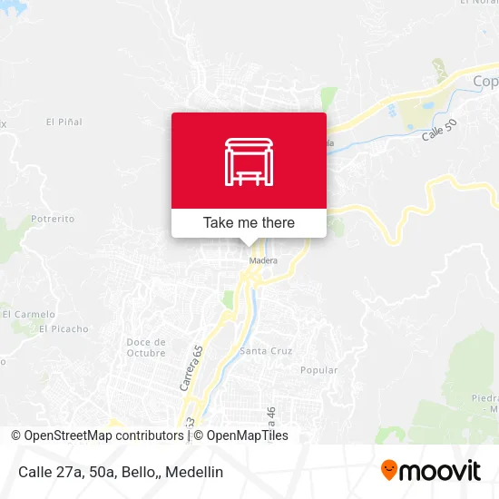 Mapa de Calle 27a, 50a, Bello,